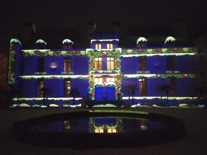 Projection 3D sur la façade du chateau