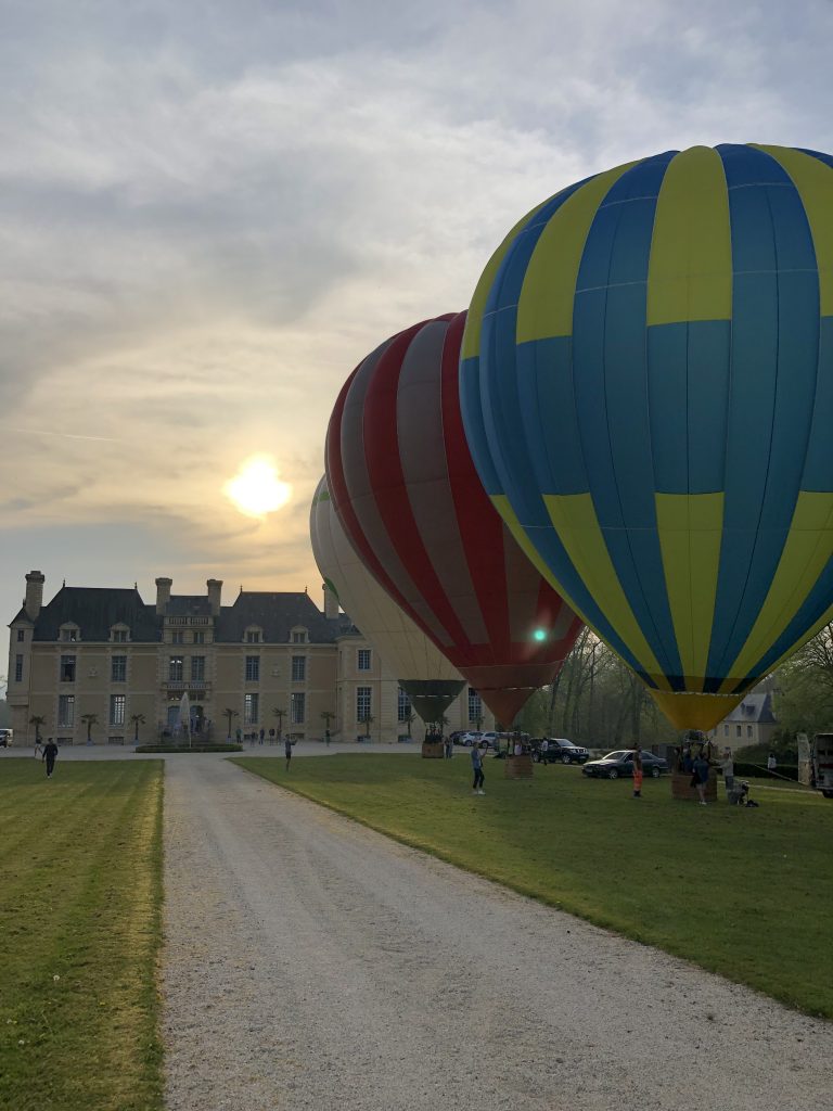 Séminaire au château avec départ de montgolfières